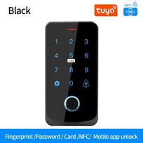 Tuya Bluetooth Backlit Touch Access Control Keypad IP65 Waterproof RFID 13.56MHz Keyboard Biometric Fingerprint Door Opener juoda