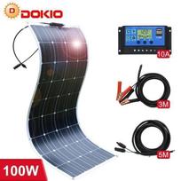 Dokio – lankstūs saulės skydeliai 18V/16V, 100W kemperiui/automobiliui/namui