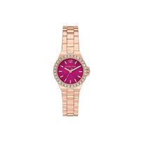 Michael Kors Camille serijos laikrodis Kvarcinis mechanizmas Nerūdijančio plieno apyrankė 30 mm Raudonas ciferblatas Moteriški laikrodžiai MK7396 Red