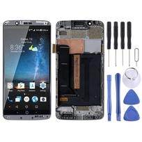 Original AMOLED LCD Screen for ZTE Axon 7 A2017 A2017U A2017G Digitizer Full Assembly With Frame tamsiai pilka spalva