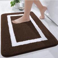 Kitinjoy Sugeriantis vonios kilimėlis Vonios kilimėlis Dušo neslystantis Miegamojo skalbiamas kilimas Minkštas storas Svetainės pliušinis pėdų kilimėlis Grindų dekoras 41x61cm ruda