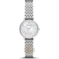 Emporio Armani perlamutriniu ciferblatu sidabro metalinis moteriškas kvarcinis laikrodis AR2511 perlamutro spalvos