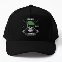 Legion Etrangere 2 Rep French Foreign L  Baseball Cap Hat Solid Color Hip Hop Outdoor Boys Sun Summer Printed Sport Czapka Black