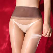 Women 0.01 Ultra thin Oil Shiny Glossy Pantyhose Deep Crotch Seamless Aurora Stockings Summer Silky Transparent Exotic Lingerie High Quality Regular