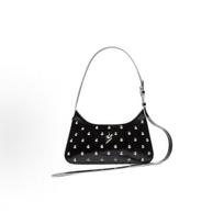 Acne Studios Platt Series Adjustable Strap Zipper Closure Calfskin Handheld Crossbody Shoulder Bag Women Bags Black A10388-900 Basic Set (Bag+Dust Bag)
