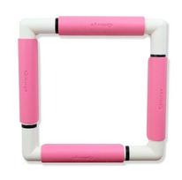 Nurge kvadratinis klipsinis siuvinėjimo rėmelis 21x21 cm, rožinis plastikas