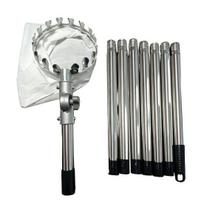 Long Handle Fruit Picker Metal Fruit Harvesting Claw with Cloth Bag Stainless Steel Pole Adjustable Tree Fruit Harvester for Apples S
