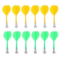 12Pieces Practical Magnetic Darts Set for Family Indoor Magnetic Darts Game Long Safety Replacement Darts Magnetic Darts geltonos žalios spalvos