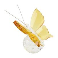 K9 For Crystal Handmade Butterfly Figurine for Home and Wedding Decoration Craft Display and Functional Paperweight geltona
