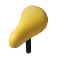 Balansinio dviračio balnelis su sėdynės stulpu, montuojamas, neslystantis, minkštas, patogus, paminkštintas Yellow 22mm Tube