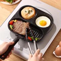 Non stick cast iron breakfast pan, frying pan, multifunctional frying pan, steak and flat frying pan, used for home cooking, suitable for breakfast juoda