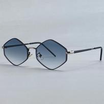 Vintage Metal Frame Hexagon Sunglasses UV400 Protection Luxury Irregular Sun Glasses Polygon Shades Unisex
