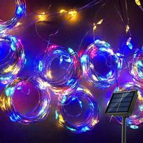 100-300 LED Saulės Užuolaidų Lemputės Kalėdinė Pasakų Girlianda Virvelinė Lemputė Kalėdoms Naujiesiems Metams Vestuvių Vakarėlio Dekoracija Lauko Sodo 3x1M(100LEDS) įvairiaspalvis