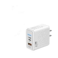 65W GaN LED Charger for Mobile & Notebook - PD+USB Fast Charging, EU/UK Standard US standard 15W balta