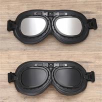 Retro odiniai akiniai 2 vnt. Vintažiniai piloto akiniai Motocikliniai Vėjo nepraleidžiantys Lauko dviračių akiniai Harley Steampunk šalmo priedai