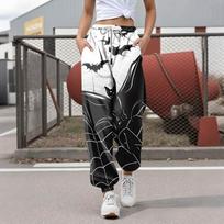 Women's Casual Fashion Halloween Printed Leisure Pants Sweatpants Trousers Drawstring Elastic Waist Drawstring Drawstring Pants L juoda