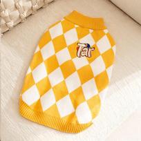 Dog Clothes Corgi Dou Autumn and Winter Plaid Pullover Medium Dog Two Feet Warm Pet Clothing S (recommended weight 8-5 kg)