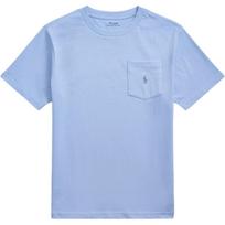 Polo Ralph Lauren Kišeninis medvilninis megztas marškinėlis Vaikams Viršutiniai drabužiai Šviesiai mėlynas 323970333-006 M
