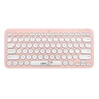 Logitech K380 Bluetooth klaviatūra Nešiojamam kompiuteriui Telefonui iPad planšetiniam kompiuteriui MAC Plonas plėvelės klaviatūra Itin plona nešiojama biuro klaviatūra rožinė