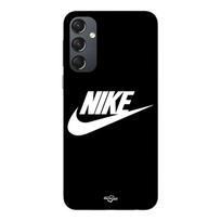 Case For Samsung Galaxy S25 FE Nike white logo black front Maniacase juoda