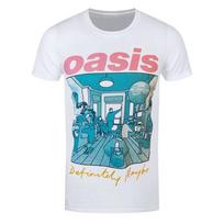 Oasis T-shirt Definitely Maybe Iliustracija Noel Liam Gallagher Oficialus Baltas 4XL