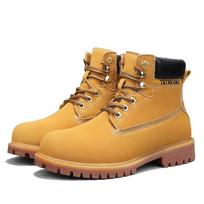 Popular Martin boots men's British casual trend high-top shoes fashion couple tooling boots big head big yellow boots 35 geltona