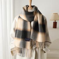 Prabangus šiltas kašmyro šalikas moterims žiemai vyrams skara apdaras pashmina languota moteriška Bufanda Echarpe Foulard Stoles 53x200 cm gray