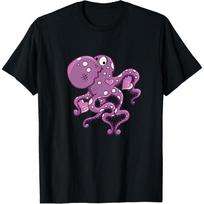 Octopus with Heart I Octopus Love I Underwater World Fan T-Shirt S juoda