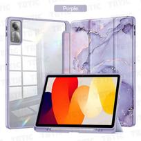 TBTIC Tablet Cover For Redmi Pad SE 11 Xiaomi Pad 6 6 Pro Case With Pencil Holder Cute Aesthetic Transparent XiaomiPad6 6 Pro violetinė