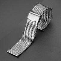 18mm 20mm 22mm Universal  0.8mm Milanese Watchband Quick Release Watch Band Mesh Stainless Steel Strap Wrist Belt Bracelet 18mm sidabras