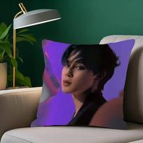 Korėjiečių įžymybė Park JiMin Pagalvės užvalkalas Sofos pagalvės užvalkalas Kambario namų dekoracija 12x12Inch