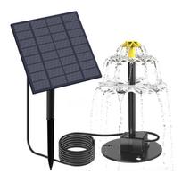 Automatinis saulės energija varomas paukščių vonios fontanas Siurblys Energijos taupymas Vanduo Su keliomis purškimo formomis Sodo dekoravimui