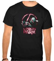 Linkin Park Rock Music Logo Black 100% Cotton T-shirt Mens Tees Top -1292 -Kids- 2XL