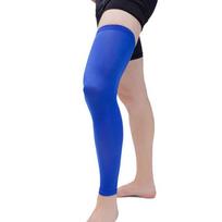 1 Piece Compression Leg Warmers Basketball Football Biking Socks Knee Calf Sleeves UV Sun Breathable Leg Warmers Men and Lad Practical Use M mėlyna