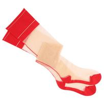 Contrast Color Thigh High Stockings Women Retro Cuban Heel Back Seam Medias Women Ultra Thin Transparent Underwear Long Socks One Size