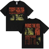 Pierce The Veil I Can't Hear You Tour Marškinėliai Mados Hip Hop Rock Muzikos Marškinėliai Vyriški Dydžio Oversize Vintage Marškinėliai S juoda