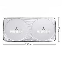 Car Windshield Sun Shade Visor UV Protection Shield For Mitsubishi Xforce L200 Eclipse Cross Outlander Pajero Xpander EK Delica chaki