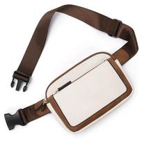Juosmens diržo krepšiai moterims Crossbody juosmens krepšys su reguliuojamu dirželiu Vegan PU odos Moteriška Messenger rankinė smėlis