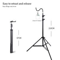 2m Light Stand Folding Telescoping Tripod Adjustable Lightweight Aluminium Floor Lamp Holder Tripod Outdoor Camping Accessories juoda