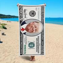 Dollar Bill Beach Towel: Unique, Eye-Catching Design Bringing Quirky Charm and Conversation Starters to Your Bold Style W30*H60(CM)