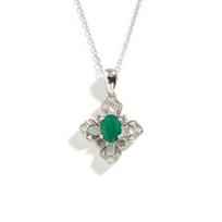 Bolaijewelry Precious Natural Smaragdas Sidabras Elegantiško dizaino pakabukas karoliai moterims Draugų festivalio sužadėtuvių vakarėlio prabangi dovana m žalia