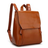 Moteriška laisvalaikio kuprinė Didelės talpos minkštos odos madinga kelioninė rankinė 29cm*11cm*33cm ruda