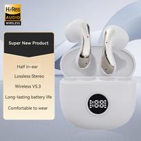 YurKem TWS Headphone In-Ear Mini Wireless Bluetooth 5.3 Headset Sport Earbuds Gaming Earphone With Charging Mic For Samsung Xiaomi Phone balta