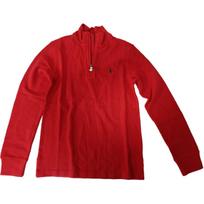 Polo Ralph Lauren Sweatshirt Ss24 Solid Color Stand Collar Half Zip Long Sleeve Kids tops Red 323953023-006 L