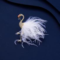 Mada Ir Kūrybiškas Drabužių Dizainas Flamingo Segė Minkštos Plunksnos Moteriška Prabangi Segė Dovana Smeigtukas