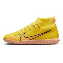 Nike JR Superfly 9 Academy TF Kids Football Boots Comfortable Non-slip Cushioned Durable Mid-top Kids Sneakers Yellow Pink DJ5954-780 38.5