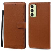 S24FE S24 FE Dėklas Samsung S24 FE Dėklas Odinis Atverčiamas Piniginės Dėklas Samsung Galaxy S24 FE Dėklas S 24 FE Viršeliai Coque Fundas For Samsung S24 FE ruda