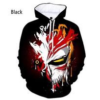 Spring Autumn Fashion Bleach Anime Jujutsu Kaisen 3D Printing Hoodie Anime Ichigo Kurosaki  Men's Women's Casual Long Sleeve Tops S
