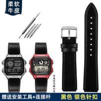 For Casio Casio Watch AE1200/1300/1000/A158W/f91w/AE-1200W A158/159/168 Modified Retro Vintage Genuine Leather Strap 18mm 18mm
