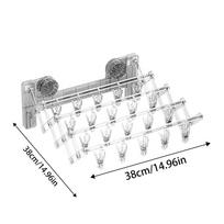 Balcony Suction Cup Drying Rack Socks Folding Drying Rack Household Clothes Rack wall-mounted Multi Clip Drying Socks Artifact skaidri
